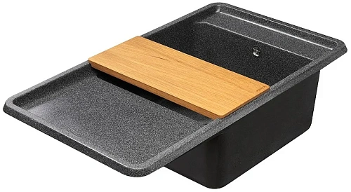 Кухонная мойка Aquaton Беллис 87 1A724832BS210 из литого мрамора, графит Кухонная мойка Aquaton Беллис 87 1A724832BS210 из литого мрамора, графит