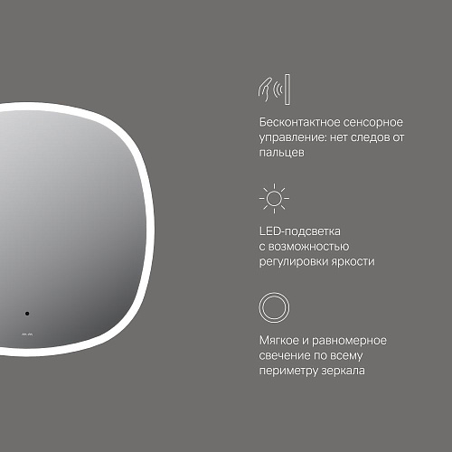 Зеркало AM.PM Func M8FMOX0651WGS с LED-подсветкой, сенсором, 65 см Зеркало AM.PM Func M8FMOX0651WGS с LED-подсветкой, сенсором, 65 см