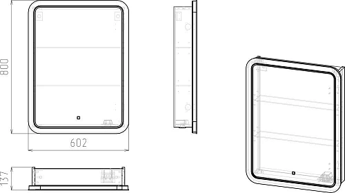 Комплект мебели STWORKI Монтре 60 белая, подвесная, в современном стиле, российская (гарнитур, компл 432004 Комплект мебели STWORKI Монтре 60 белая, подвесная, в современном стиле, российская (гарнитур, компл 432004