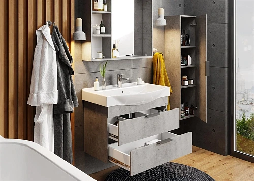 Тумба под раковину Onika ДЕВИС 80.13 бетон чикаго 108048 Тумба под раковину Onika ДЕВИС 80.13 бетон чикаго 108048