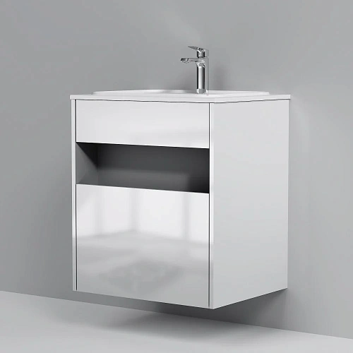Тумба под раковину AM.PM Func M8FFUX0601WG pull-out, 60 см универсальная, белый Тумба под раковину AM.PM Func M8FFUX0601WG pull-out, 60 см универсальная, белый