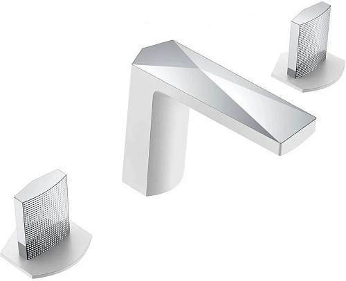 Смеситель на борт ванны Boheme Venturo 150-WCR-TOUCH на 3 отверстия белый-хром, ручка TOUCH Смеситель на борт ванны Boheme Venturo 150-WCR-TOUCH на 3 отверстия белый-хром, ручка TOUCH