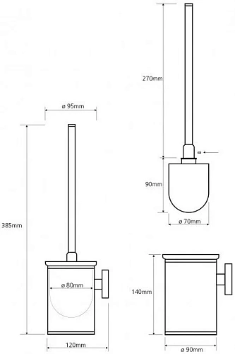 Ершик для унитаза Bemeta NEO 102313075 Ершик для унитаза Bemeta NEO 102313075