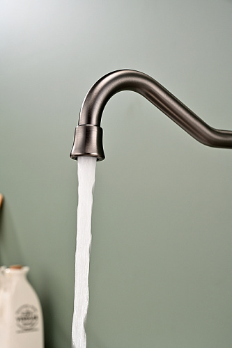 Смеситель для кухни Paulmark Retro вороненая сталь Re213226-GM Смеситель для кухни Paulmark Retro вороненая сталь Re213226-GM