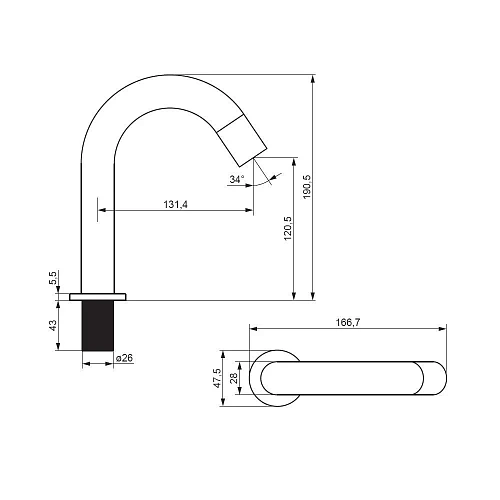 Смеситель для раковины Damixa Scandinavian Pure 360290000 cенсорный, хром Смеситель для раковины Damixa Scandinavian Pure 360290000 cенсорный, хром