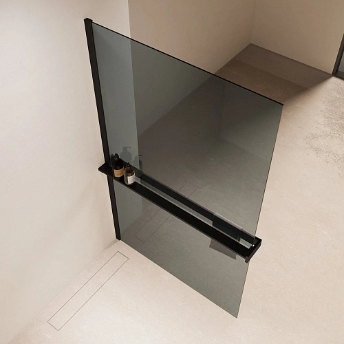 Душевая перегородка Vincea Walk-In VSW-1HR100MRB 1000x2000 черный, стекло зеркальное Душевая перегородка Vincea Walk-In VSW-1HR100MRB 1000x2000 черный, стекло зеркальное