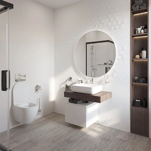 Столешница STWORKI Ольборг 80 дуб карпентер, без отверстий, с тумбой 50, с раковиной STWORKI Soul 1 489279 Столешница STWORKI Ольборг 80 дуб карпентер, без отверстий, с тумбой 50, с раковиной STWORKI Soul 1 489279