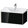 Картинка анонса товара «тумба под раковину duravit xviu xv40160b140 подвесная 80 см черный глянцевый»