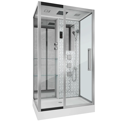 Душевая кабина Niagara Luxe NG-7713WL (820x1200х2150) низкий поддон стенки белые Душевая кабина Niagara Luxe NG-7713WL (820x1200х2150) низкий поддон стенки белые