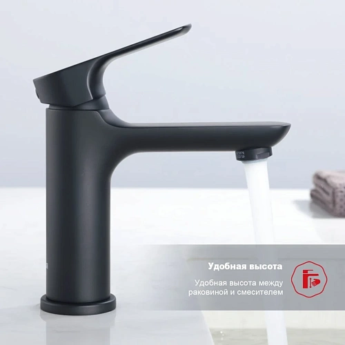 Смеситель для раковины Raglo R03.10.06, черный Смеситель для раковины Raglo R03.10.06, черный