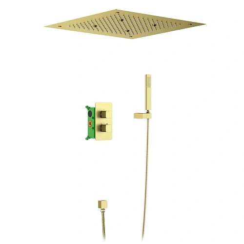 Душевая система Timo Petruma SX-5029/17SM встраиваемая с термостатом золото матовое Душевая система Timo Petruma SX-5029/17SM встраиваемая с термостатом золото матовое