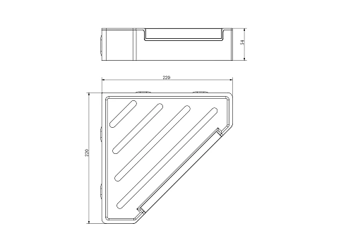 Полка Aquatek AQ4976MB черный матовый Полка Aquatek AQ4976MB черный матовый