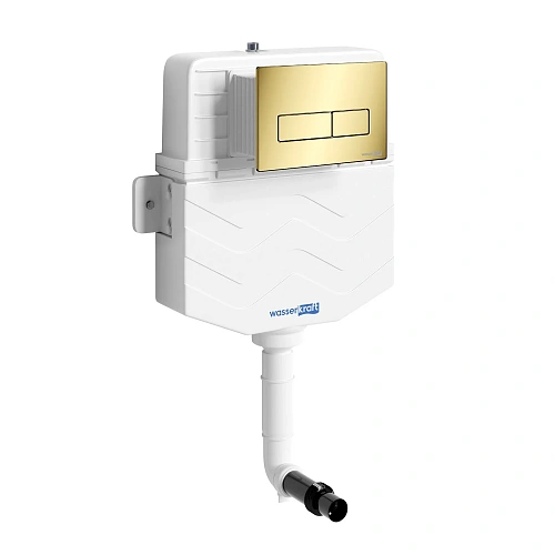 Бачок скрытого монтажа WasserKRAFT Aller 10TLT.031.ME.PG03 с клавишей смыва глянцевое золото Бачок скрытого монтажа WasserKRAFT Aller 10TLT.031.ME.PG03 с клавишей смыва глянцевое золото