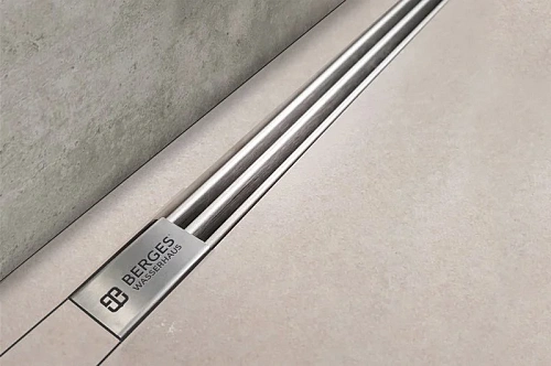 Душевой лоток BERGES SUPER Slim 1200, хром глянец, S-сифон D50/105 H50 вертикальный 090084 Душевой лоток BERGES SUPER Slim 1200, хром глянец, S-сифон D50/105 H50 вертикальный 090084