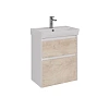 Тумба под раковину Lemark COMBI 60 см подвесная/напольная, дуб кантри/белый LM03C60T-dub
