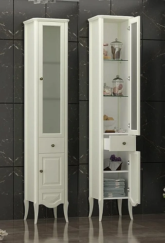 Шкаф-пенал Opadiris Брунелла, слоновая кость, правый 00-00004352 Шкаф-пенал Opadiris Брунелла, слоновая кость, правый 00-00004352