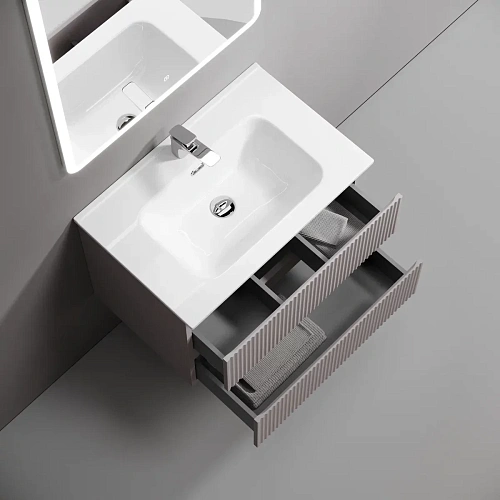 Тумба под раковину Sancos Snob R SNR70SM 690х445х500 Doha Soft, подвесная Тумба под раковину Sancos Snob R SNR70SM 690х445х500 Doha Soft, подвесная