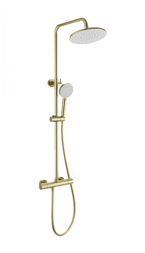 Душевая система Wonzon & Woghand с термостатом, брашированное золото (WW-B3047-A-BG) Душевая система Wonzon & Woghand с термостатом, брашированное золото (WW-B3047-A-BG)