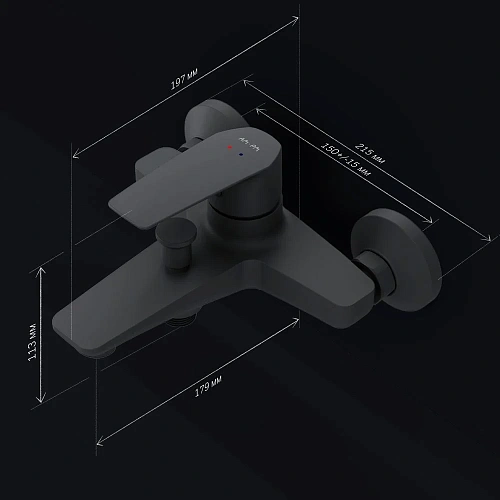 Смеситель для ванны AM.PM Gem F90A10022 черный Смеситель для ванны AM.PM Gem F90A10022 черный