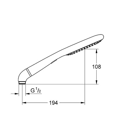 Душевая лейка GROHE Rainshower Eco (27274000) 2 режима, хром
