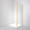Картинка анонса товара «боковая стенка belbagno luce-90-fix-c-oro цвет профиля золото стекло прозрачное»