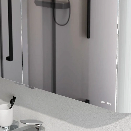 Зеркальный шкаф AM.PM Sensation M30MCX1001WG 100 см, с подсветкой, белый Зеркальный шкаф AM.PM Sensation M30MCX1001WG 100 см, с подсветкой, белый