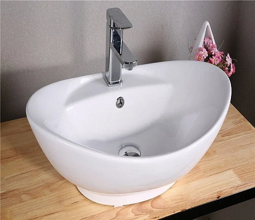 Раковина CeramaLux 9018 накладная, белый Раковина CeramaLux 9018 накладная, белый