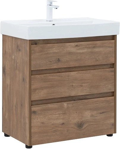 Тумба под раковину Aquanet Nova Lite 75 дуб рустикальный (3 ящика) 00302474 Тумба под раковину Aquanet Nova Lite 75 дуб рустикальный (3 ящика) 00302474