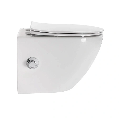 Унитаз подвесной BelBagno UNO BB3105CHR-BS/SC с сиденьем, функцией биде и смесителем Унитаз подвесной BelBagno UNO BB3105CHR-BS/SC с сиденьем, функцией биде и смесителем