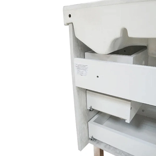 Тумба с раковиной Comforty Никосия-60Н 00004142203 дуб белый раковина Fest 60 F01 Тумба с раковиной Comforty Никосия-60Н 00004142203 дуб белый раковина Fest 60 F01