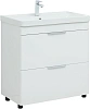 Тумба с раковиной Aquanet Ирис new 80 00312429 напольная белый глянец