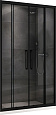 Детальная картинка товара «душевая дверь abber schwarzer diamant ag33160bh 160 см универсальная, профиль черный, стекло прозрачное»