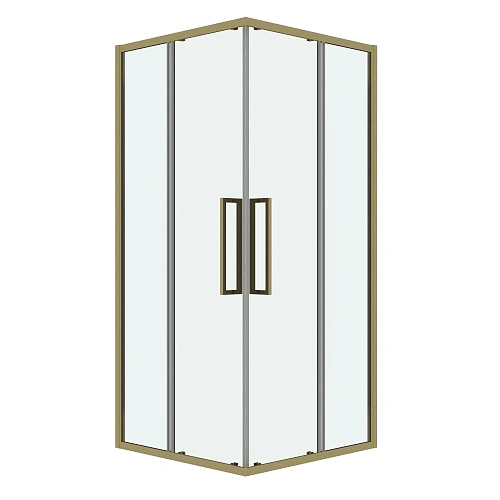 Душевой уголок GROSSMAN Cosmo 300.K33.02.9090.32.00 (90x90x195) квадрат,раздвижн,золото сатин,стекло прозрачн Душевой уголок GROSSMAN Cosmo 300.K33.02.9090.32.00 (90x90x195) квадрат,раздвижн,золото сатин,стекло прозрачн