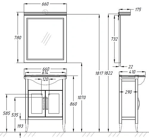 Тумба под раковину Opadiris Мираж 65, светлый орех, (Р) (под раковину Kirovit Классик 65) 00-00007497 Тумба под раковину Opadiris Мираж 65, светлый орех, (Р) (под раковину Kirovit Классик 65) 00-00007497