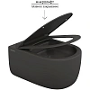 Унитаз подвесной BERGES EGO XL Rimless сиденье EGO XL Slim SO матовый антрацит, микролифт , быстросъ 083218 Унитаз подвесной BERGES EGO XL Rimless сиденье EGO XL Slim SO матовый антрацит, микролифт , быстросъ 083218