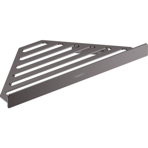 Полка Hansgrohe AddStoris 41741340, шлифованный черный хром Полка Hansgrohe AddStoris 41741340, шлифованный черный хром