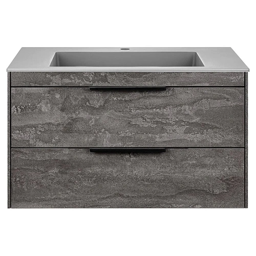 Тумба под раковину Vincea Chiara 2D 800 подвесная, 2 выкатных ящика soft-close, G.Stone VMC-2C2800GS Тумба под раковину Vincea Chiara 2D 800 подвесная, 2 выкатных ящика soft-close, G.Stone VMC-2C2800GS