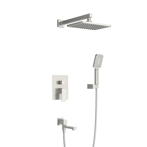 Душевая система CEZARES SLIDER-VDSET-IN встраиваемая, со шлангом, с держателем, сатин Душевая система CEZARES SLIDER-VDSET-IN встраиваемая, со шлангом, с держателем, сатин