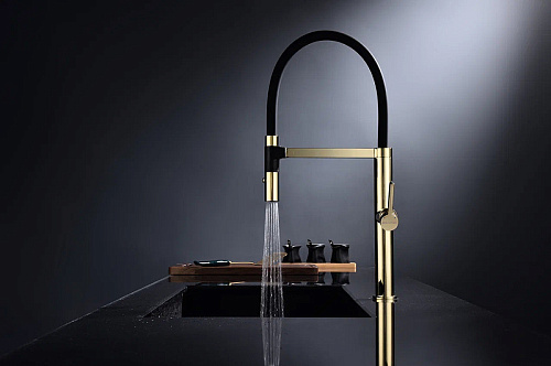 Смеситель для кухни Paulmark Leader золото Le214101-G Смеситель для кухни Paulmark Leader золото Le214101-G