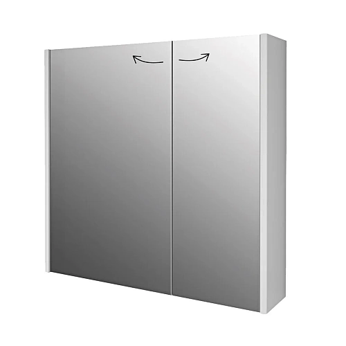 Зеркальный шкаф DREJA PRIME, 70 см, 2 дверцы, 4 стеклянные полки, белый 99.9305 Зеркальный шкаф DREJA PRIME, 70 см, 2 дверцы, 4 стеклянные полки, белый 99.9305