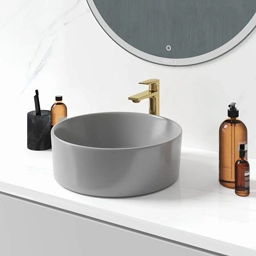 Раковина GROSSMAN Color GR-3013GM (400x400x150) темно-серая матовая Раковина GROSSMAN Color GR-3013GM (400x400x150) темно-серая матовая