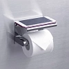 Держатель туалетной бумаги Rush Edge ED77141 Chrome с полкой Держатель туалетной бумаги Rush Edge ED77141 Chrome с полкой