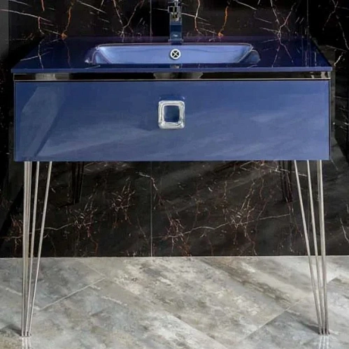 Тумба под раковину Boheme Lucido 100 см Насыщенный Синий 770-100-BL Тумба под раковину Boheme Lucido 100 см Насыщенный Синий 770-100-BL