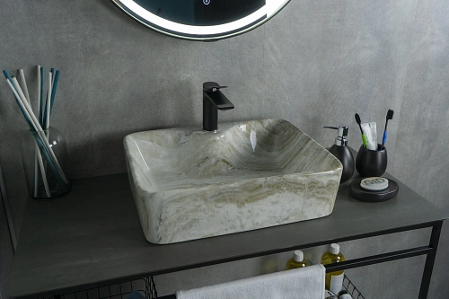 Раковина Gid Mnc605 54460 накладная под камень глянцевая 48x37x13 Раковина Gid Mnc605 54460 накладная под камень глянцевая 48x37x13