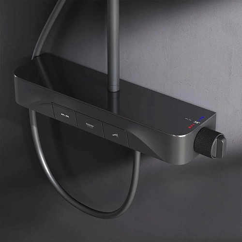 Душевая система AM.PM Func F078F222 с термостом черный Душевая система AM.PM Func F078F222 с термостом черный