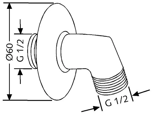 Шланговое подключение DN 15 Kludi, 6054005-00 Шланговое подключение DN 15 Kludi, 6054005-00