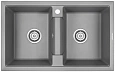 Кухонная мойка Paulmark ZWILLING PM238150-GRM PM238150-GRM кварцевая серый металлик Кухонная мойка Paulmark ZWILLING PM238150-GRM PM238150-GRM кварцевая серый металлик