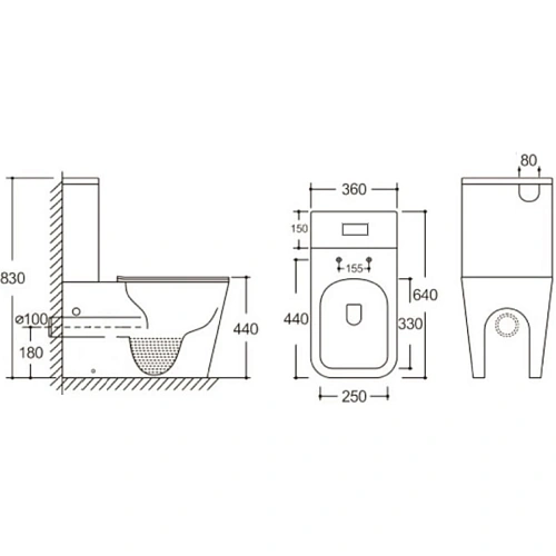 Унитаз напольный Ceruttispa MAIELLA CT10314 безободковый, сиденье микролифт Унитаз напольный Ceruttispa MAIELLA CT10314 безободковый, сиденье микролифт