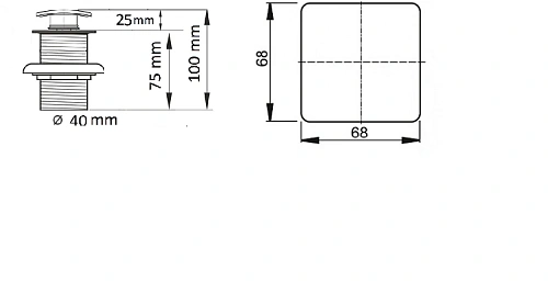 Донный клапан CeramaLux RD006 без перелива, хром Донный клапан CeramaLux RD006 без перелива, хром