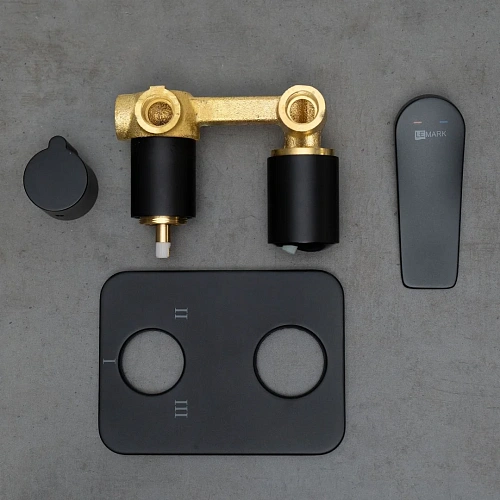 Смеситель для душа Lemark Bronx LM3728BL встраиваемый, черный Смеситель для душа Lemark Bronx LM3728BL встраиваемый, черный